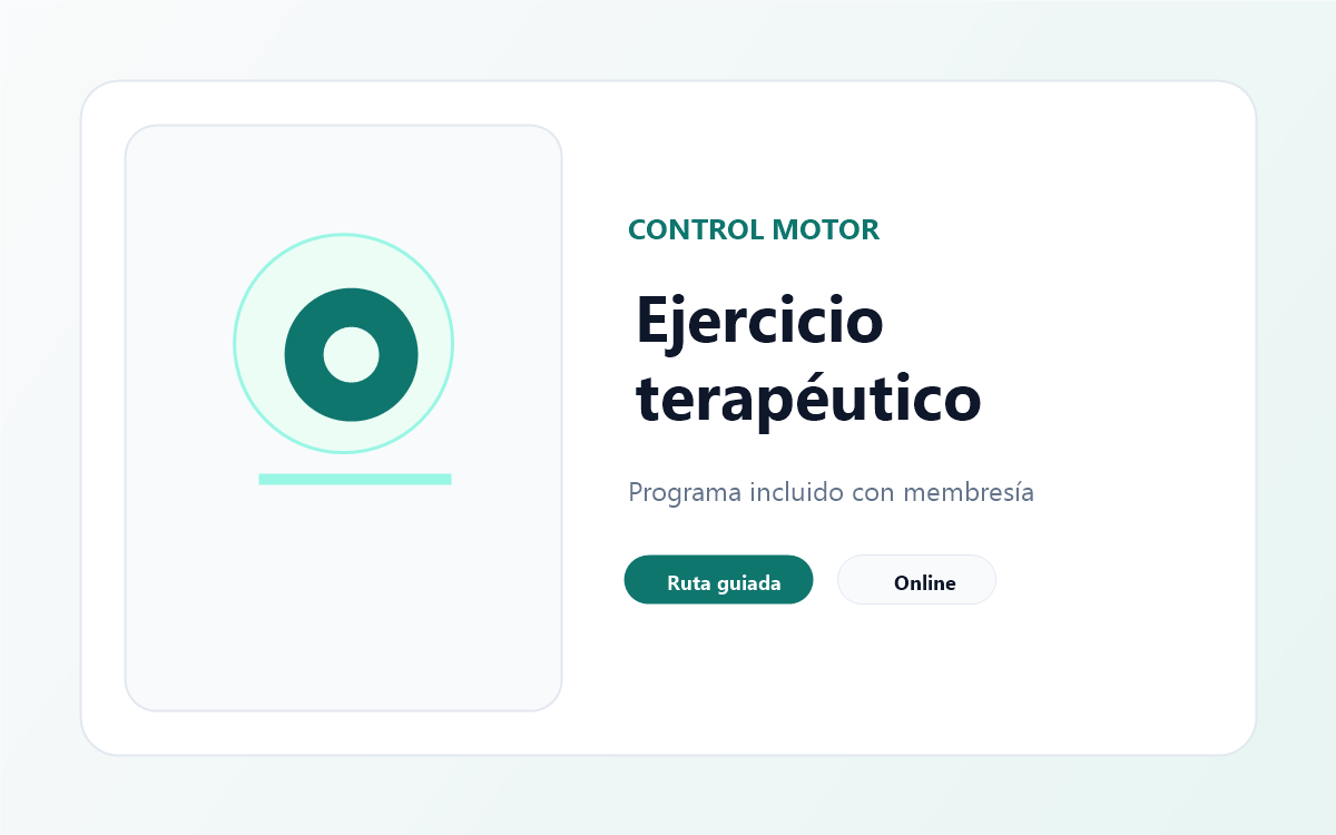 Ejercicio terapéutico y control motor
